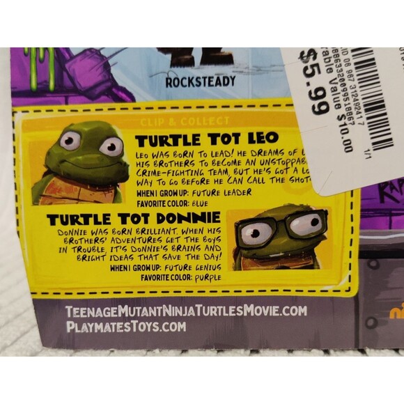 TMNT Mutant Mayhem Turtle Tots Leo & Donnie Teenage Mutant Ninja Turtle NEW - Picture 6 of 8